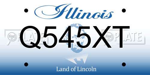 Q545XT Illinois License Plate