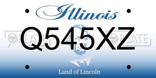 Q545XZ Illinois License Plate