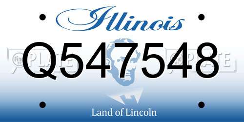 Q547548 Illinois License Plate