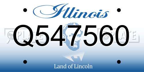 Q547560 Illinois License Plate