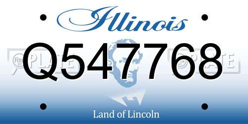 Q547768 Illinois License Plate