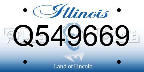Q549669 Illinois License Plate