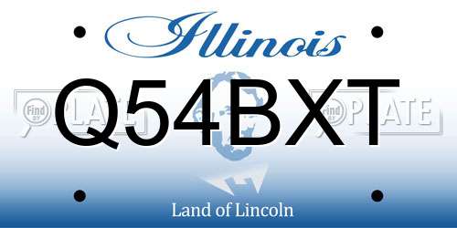 Q54BXT Illinois License Plate