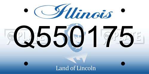 Q550175 Illinois License Plate