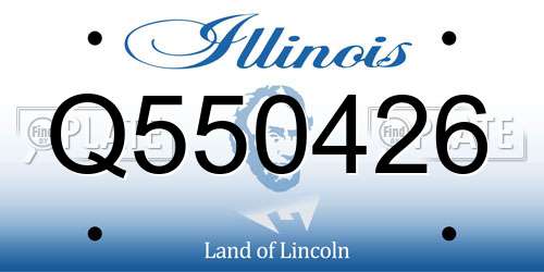 Q550426 Illinois License Plate