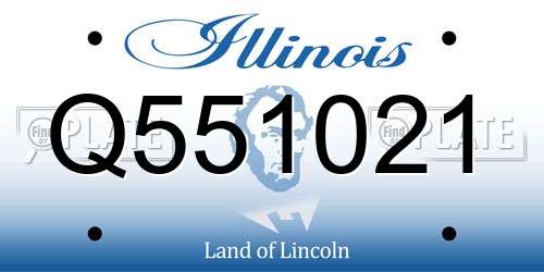 Q551021 Illinois License Plate
