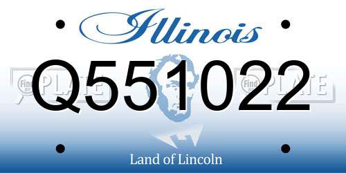 Q551022 Illinois License Plate