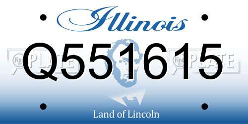 Q551615 Illinois License Plate