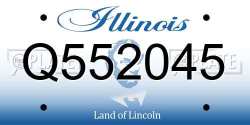 Q552045 Illinois License Plate