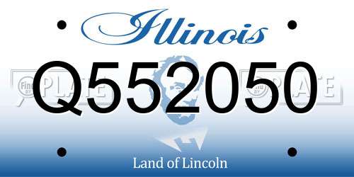 Q552050 Illinois License Plate