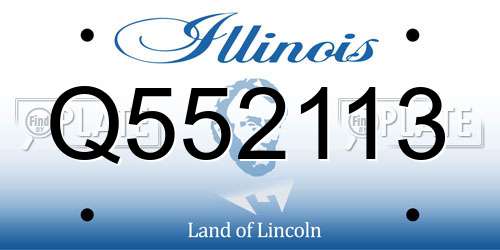 Q552113 Illinois License Plate