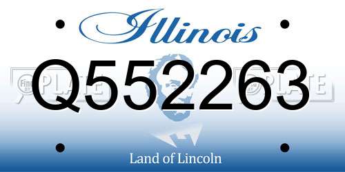 Q552263 Illinois License Plate