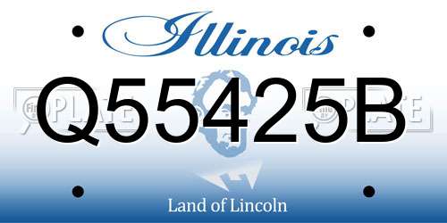 Q55425B Illinois License Plate