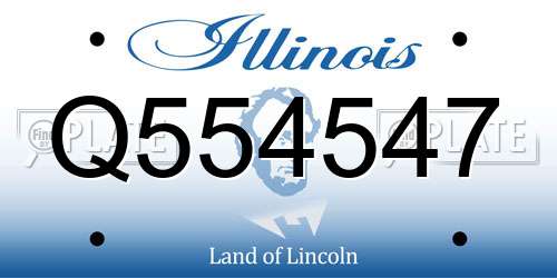 Q554547 Illinois License Plate