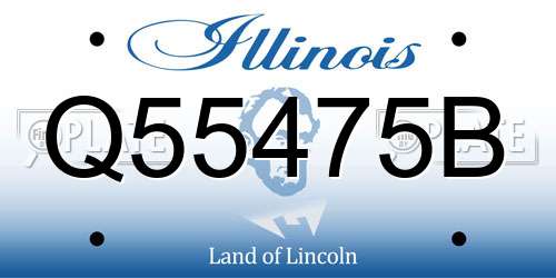Q55475B Illinois License Plate