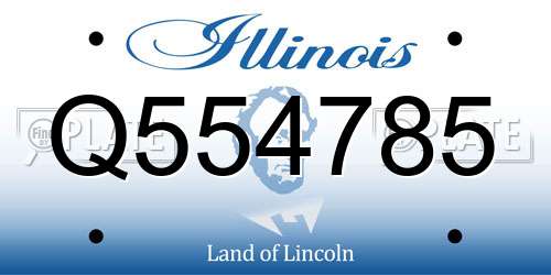 Q554785 Illinois License Plate