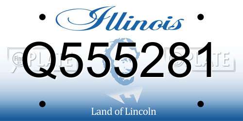 Q555281 Illinois License Plate