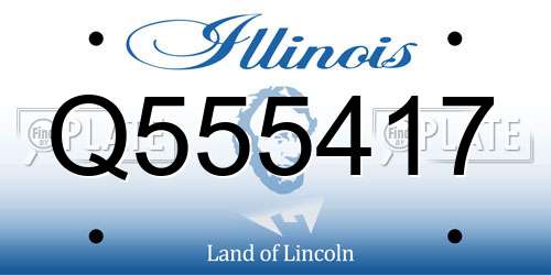 Q555417 Illinois License Plate