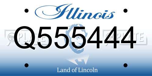 Q555444 Illinois License Plate