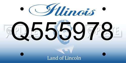 Q555978 Illinois License Plate