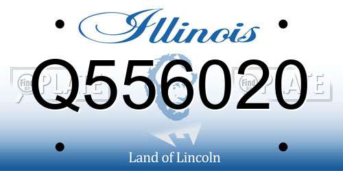 Q556020 Illinois License Plate