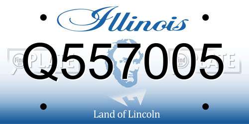 Q557005 Illinois License Plate