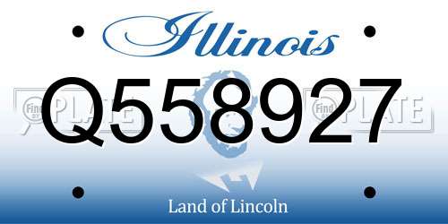 Q558927 Illinois License Plate