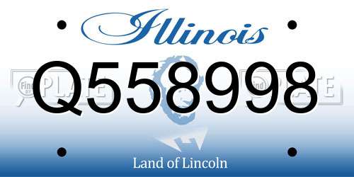 Q558998 Illinois License Plate
