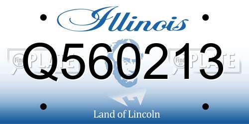 Q560213 Illinois License Plate