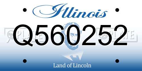 Q560252 Illinois License Plate