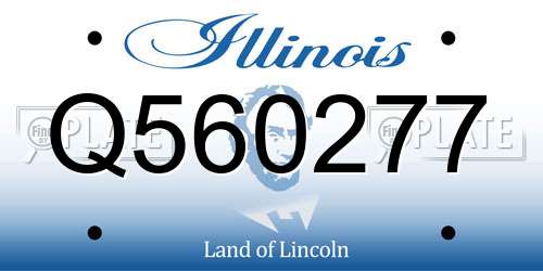 Q560277 Illinois License Plate