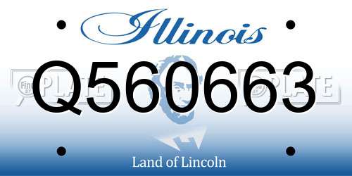 Q560663 Illinois License Plate