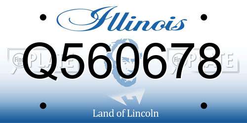 Q560678 Illinois License Plate