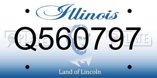 Q560797 Illinois License Plate