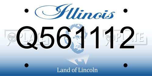 Q561112 Illinois License Plate