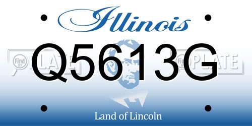 Q5613G Illinois License Plate