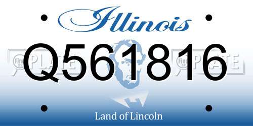 Q561816 Illinois License Plate