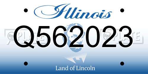 Q562023 Illinois License Plate