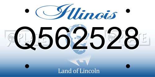 Q562528 Illinois License Plate