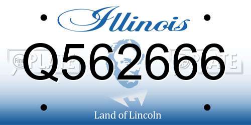 Q562666 Illinois License Plate