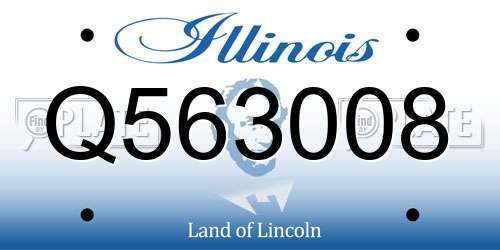 Q563008 Illinois License Plate