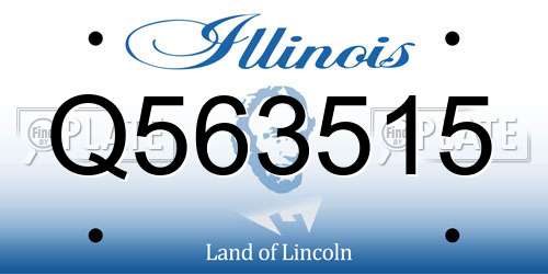 Q563515 Illinois License Plate