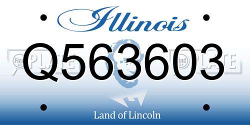 Q563603 Illinois License Plate