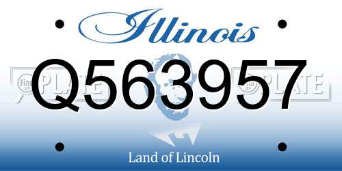 Q563957 Illinois License Plate