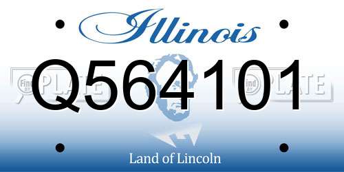 Q564101 Illinois License Plate