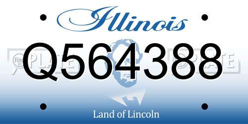 Q564388 Illinois License Plate