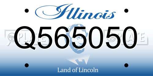 Q565050 Illinois License Plate