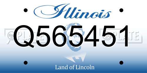 Q565451 Illinois License Plate
