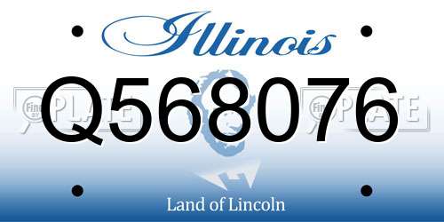 Q568076 Illinois License Plate