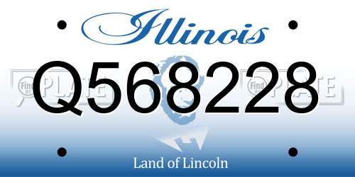 Q568228 Illinois License Plate